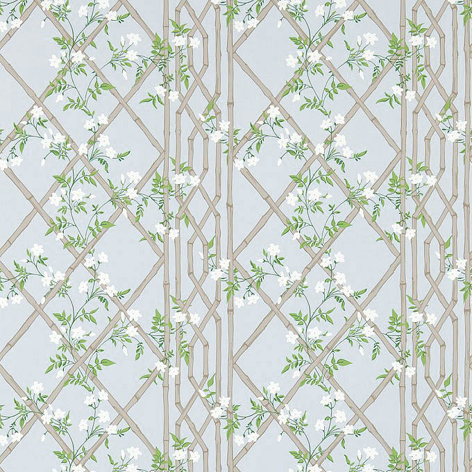 Обои Zoffany Woodville Papers Jasmine Lattice Sky 311332 Обои Zoffany Woodville Papers Jasmine Lattice Sky 311332